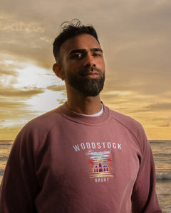 Bruut x Woodstock Washed Crewneck [RED]